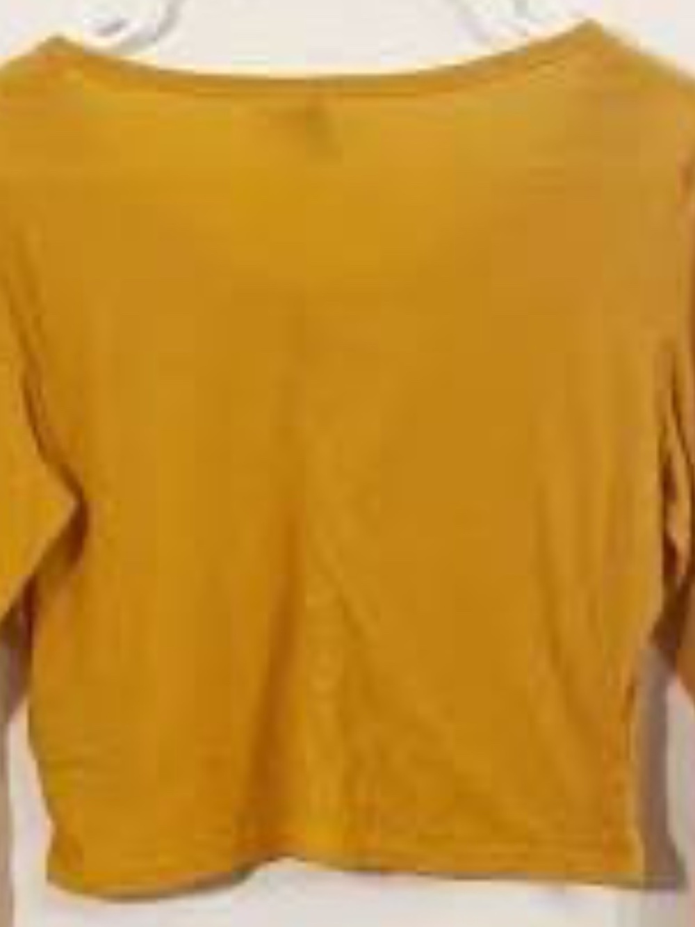 H&M Yellow  Lightweight Long Sleeve CropTop/SizeM